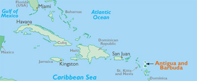 Image: map of Caribbean